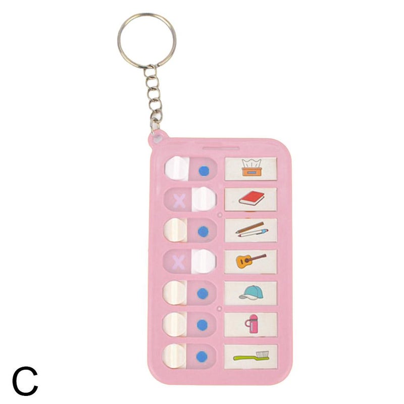 Anti-forgetting time clock, children's time management notebook, task plan check-in keychain